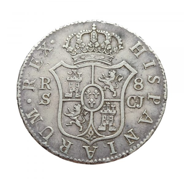 8 Reales Fernando VII 1818 Sevilla EBC- - Imagen 2