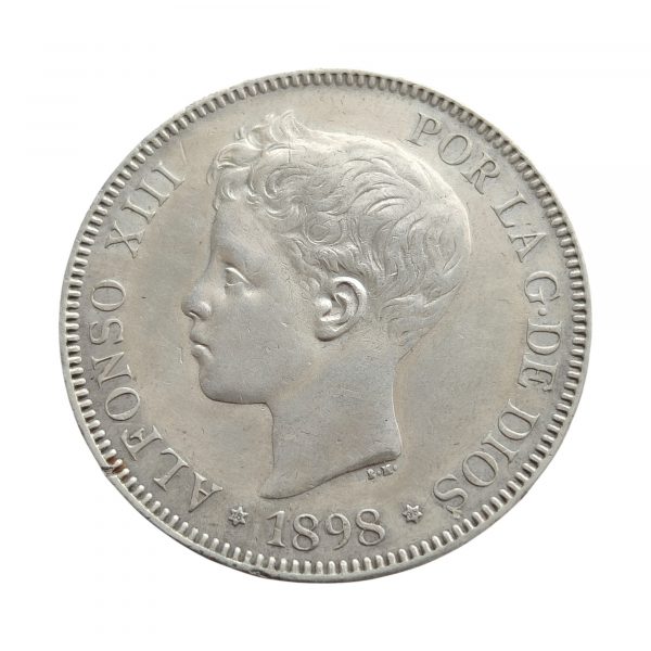 5 Pesetas Alfonso XIII 1898 Madrid EBC