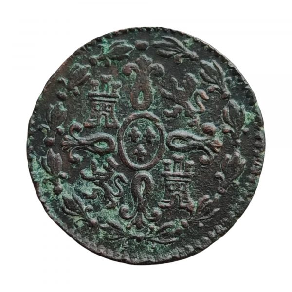 2 Maravedís Fernando VII 1827 Segovia MBC+ - Imagen 2