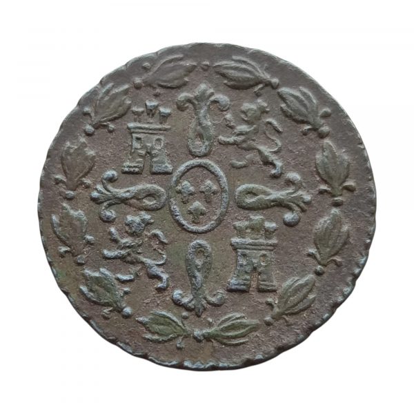 4 Maravedís Fernando VII 1833 Segovia MBC+ - Imagen 2