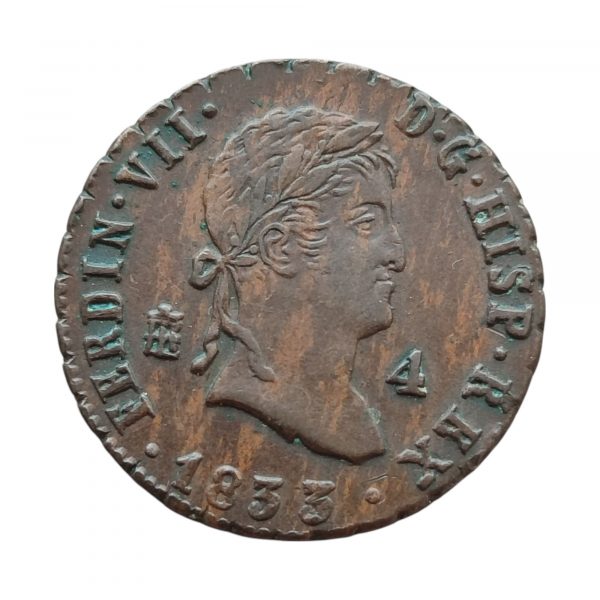 4 Maravedís Fernando VII 1833 Segovia SC-