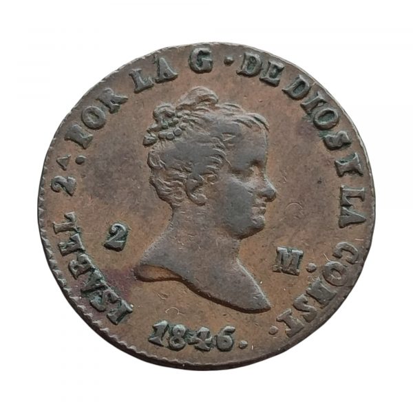 2 Maravedís Isabel II 1846 Segovia EBC-