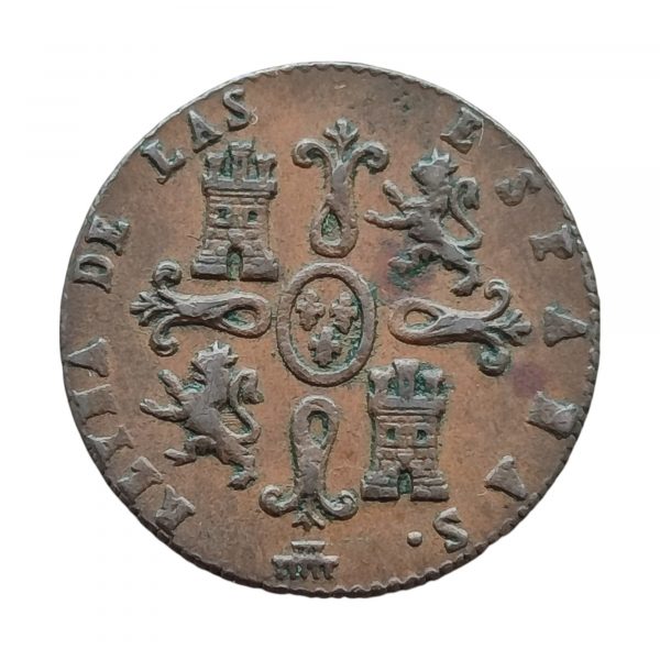 2 Maravedís Isabel II 1846 Segovia EBC- - Imagen 2