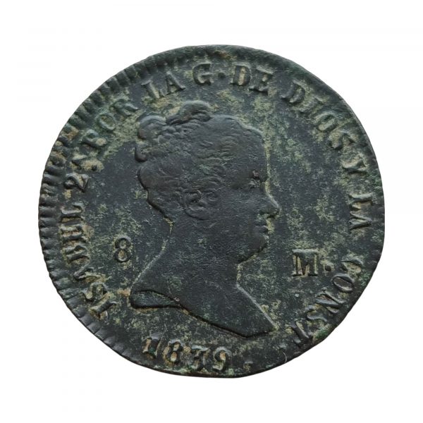 8 Maravedís Isabel II 1839 Segovia MBC/MBC+