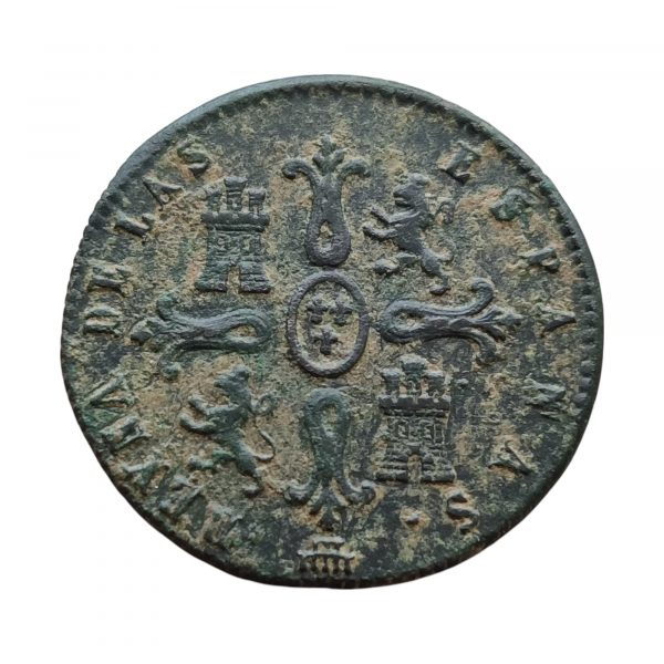 8 Maravedís Isabel II 1839 Segovia MBC/MBC+ - Imagen 2