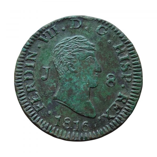 8 Maravedís Fernando VII 1816 Jubia EBC