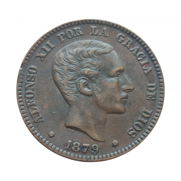 10 Céntimos Alfonso XII 1879 Barcelona EBC-