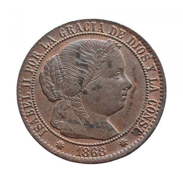 1 Céntimo de Escudo Isabel II 1868 Barcelona SC-