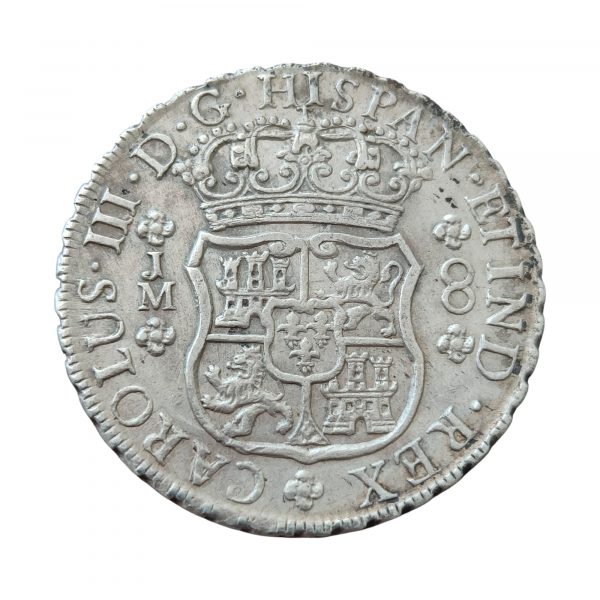 8 Reales Columnario Carlos III 1768 Lima EBC-/EBC - Imagen 2