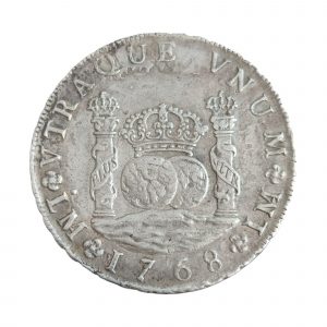 8 Reales Columnario Carlos III 1768 Lima EBC-/EBC