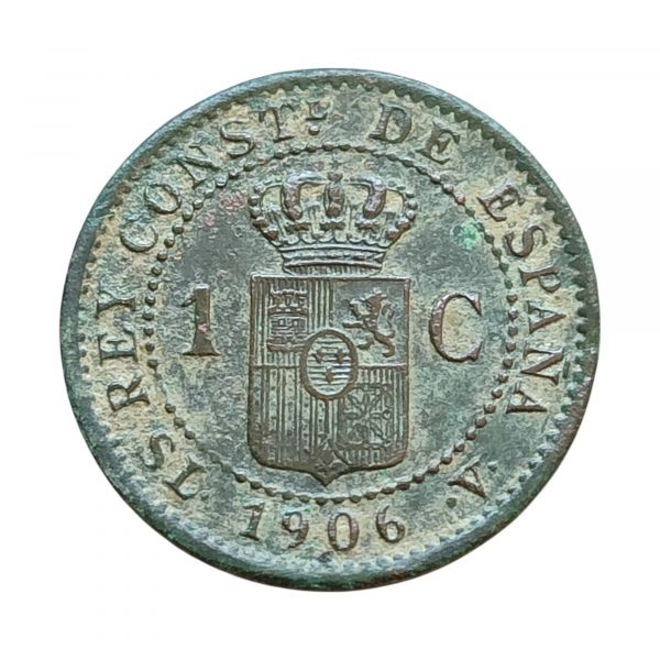 1 Céntimo Alfonso XIII 1906 Madrid MBC+ - Imagen 2