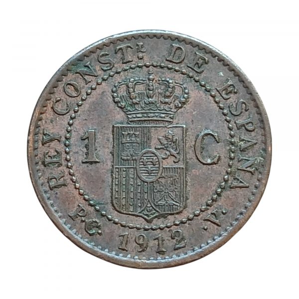 1 Céntimo Alfonso XIII 1912 Madrid SC- - Imagen 2