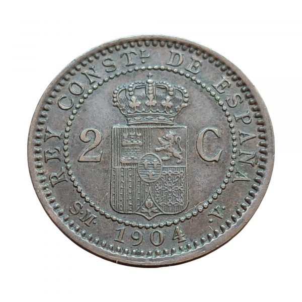 2 Céntimos Alfonso XIII 1904 Madrid EBC - Imagen 2