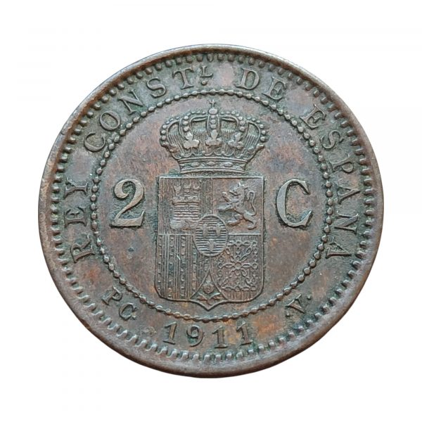 2 Céntimos Alfonso XIII 1911 Madrid EBC-/EBC - Imagen 2