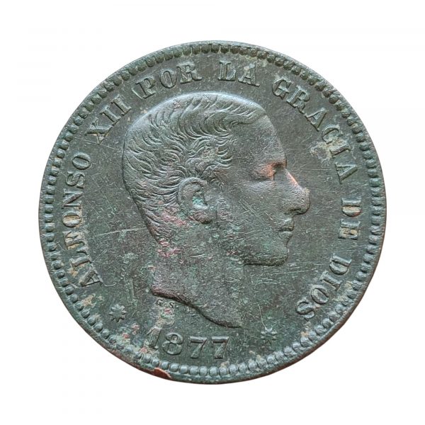 5 Céntimos Alfonso XII 1877 Barcelona MBC-
