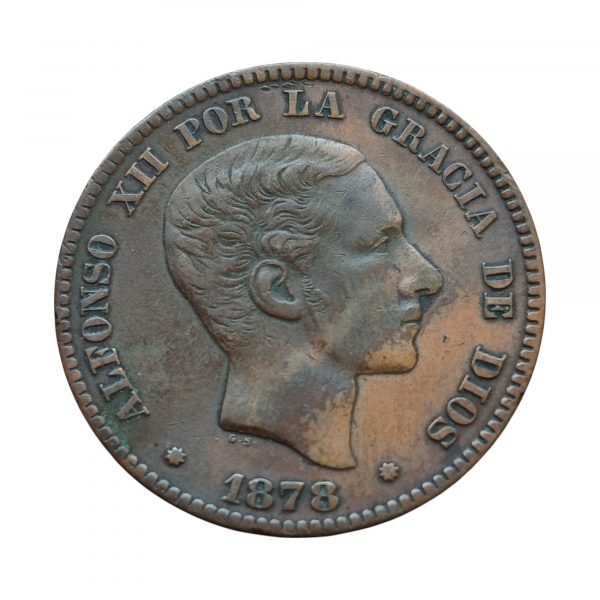 10 Céntimos Alfonso XII 1878 Barcelona MBC+