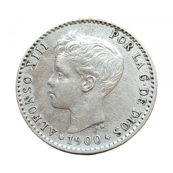 50 Céntimos de Peseta Alfonso XIII 1900 Madrid MBC+/EBC-