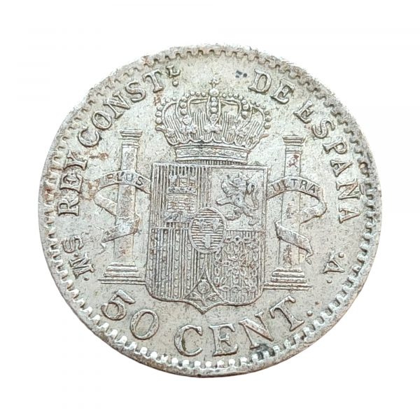 50 Céntimos de Peseta Alfonso XIII 1904 Madrid EBC- 0*4* - Imagen 2