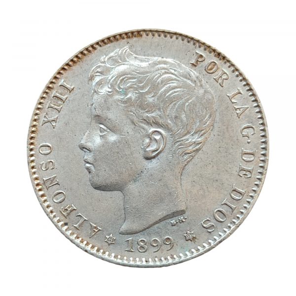 1 Peseta Alfonso XIII 1899 Madrid SC-