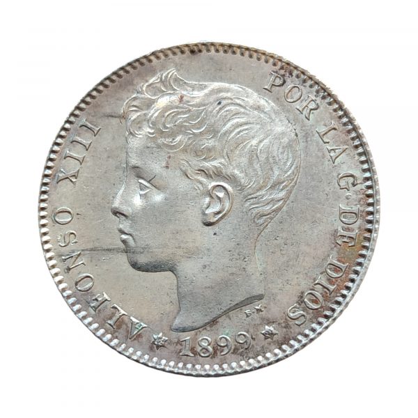 1 Peseta Alfonso XIII 1899 Madrid SC-