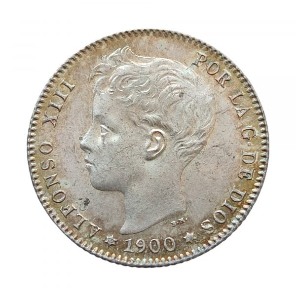 1 Peseta Alfonso XIII 1900 Madrid SC-