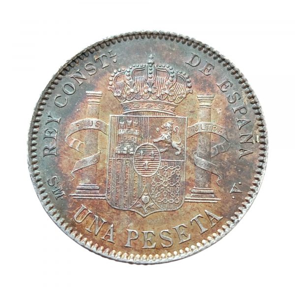 1 Peseta Alfonso XIII 1900 Madrid SC- - Imagen 2