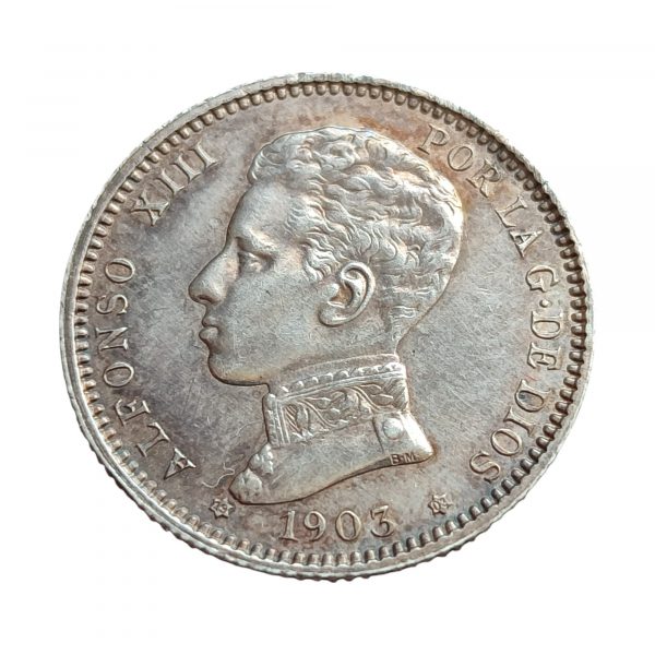1 Peseta Alfonso XIII 1903 Madrid EBC+