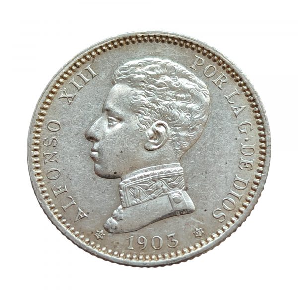 1 Peseta Alfonso XIII 1903 Madrid EBC+