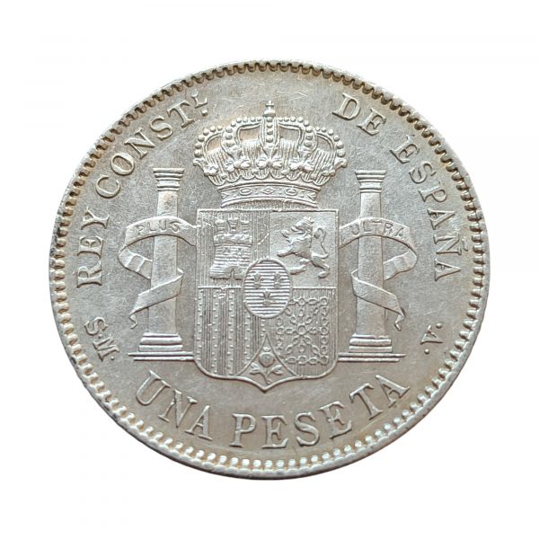 1 Peseta Alfonso XIII 1903 Madrid EBC+ - Imagen 2