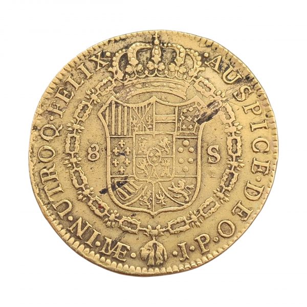 8 Escudos Fernando VII 1811 Lima MBC+ - Imagen 2
