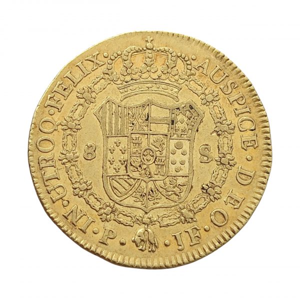 8 Escudos Carlos IV 1802 Popayan EBC-/EBC+ - Imagen 2