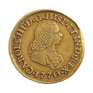 2 Escudos Carlos III 1770 Popayán MBC+