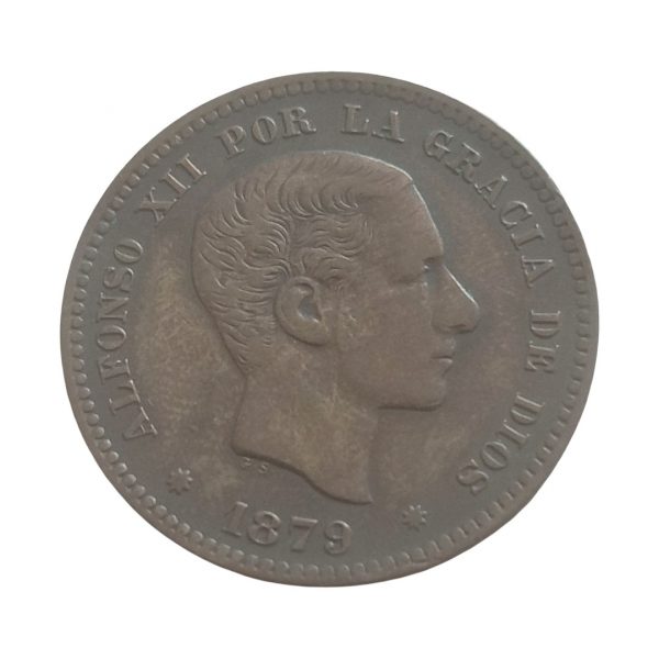 5 Céntimos Alfonso XII 1879 Barcelona EBC