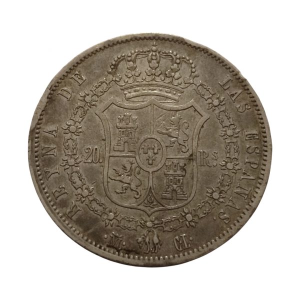 20 Reales Isabel II 1848 Madrid MBC+/EBC- - Imagen 2
