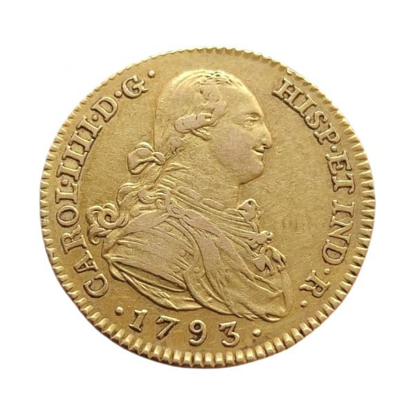 2 Escudos Carlos IV 1793 Madrid EBC/EBC-