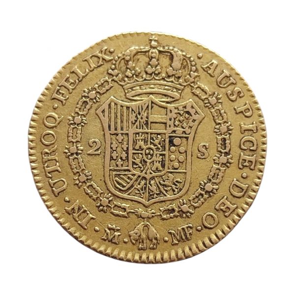 2 Escudos Carlos IV 1793 Madrid EBC/EBC- - Imagen 2
